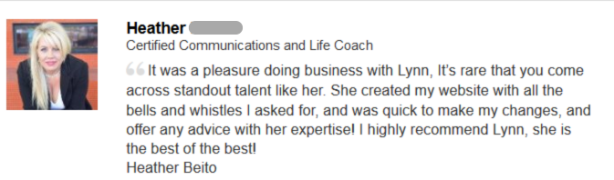 Client testimonial from Heath